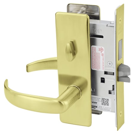 Corbin Russwin Privacy, Bedroom or Bathroom Mortise Lock, PS Lever, M Escutcheon, Satin Brass ML2020 PSM 606